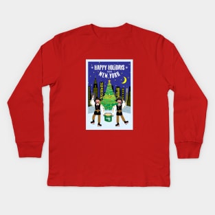 Happy Holidays from New York Kids Long Sleeve T-Shirt